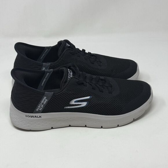 Skechers Performance Go Walk Flex Shoes Mens 9 Black Hands Free Slip Ins - Picture 1 of 16